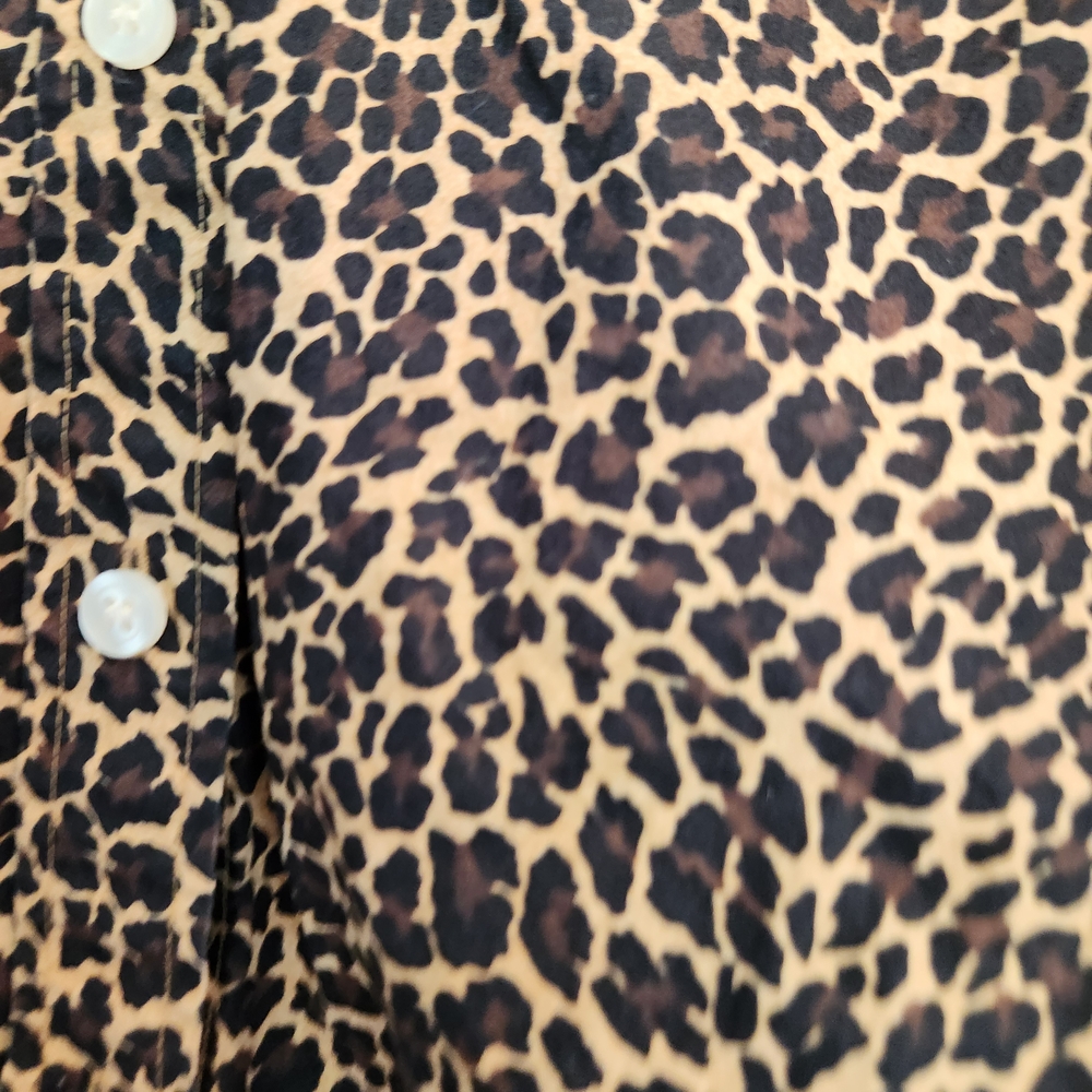 J. Crew Animal Print Shirt Size M Euc - Picture 2 of 4